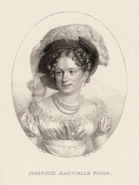 Portrait of opera singer Joséphine Fodor (1789 / 93-1870), 1815. Creator: Singry, Jean-Baptiste (1782-1824)
