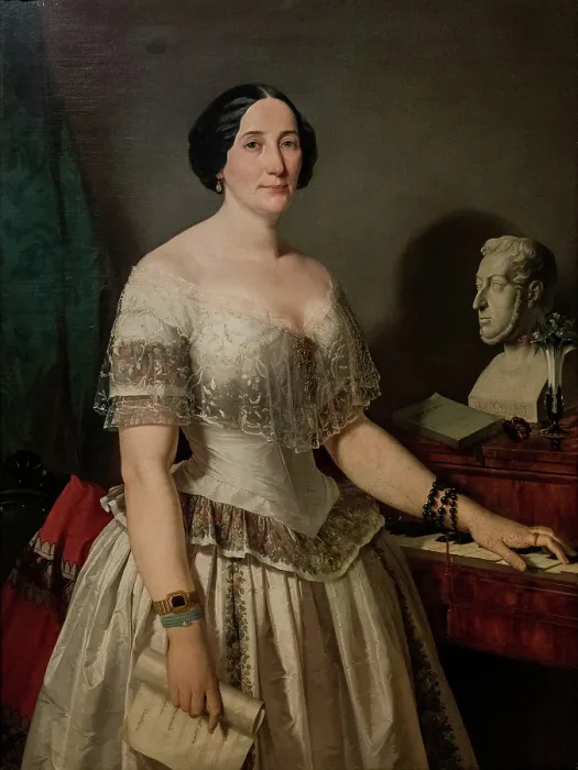 Framed Print : Portrait of the Opera singer Marietta Brambilla (1807-1875), 1854-1855. Creator: Caimi, Antonio (1811-1878) Framed Print : Portrait of the Opera singer Marietta Brambilla (1807-1875), 1854-1855. Creator: Caimi, Antonio (1811-1878)