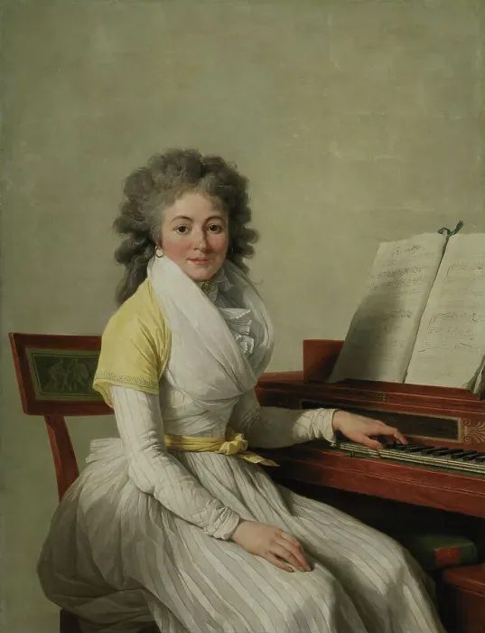 Framed Print : Portrait of the opera singer Rosalie Duplant, 1793. Creator: Vincent, François André (1746-1816) Framed Print : Portrait of the opera singer Rosalie Duplant, 1793. Creator: Vincent, François André (1746-1816)