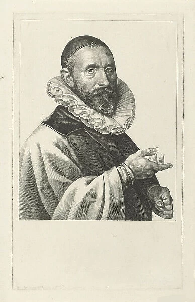 Portrait of the organist and composer Jan Pieterszoon Sweelinck (1561-1621), 1624. Creator: Muller, Jan Harmensz. (1571-1628)