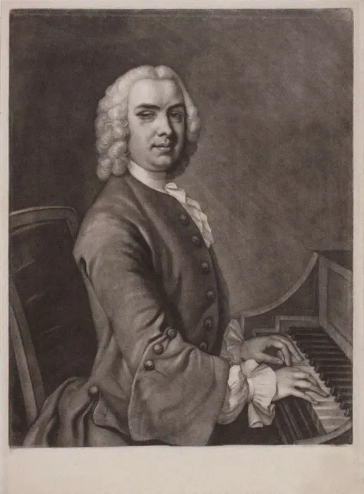Framed Print : Portrait of the organist and composer John Stanley (1712-1786). Creator: Macardell Framed Print : Portrait of the organist and composer John Stanley (1712-1786). Creator: Macardell
