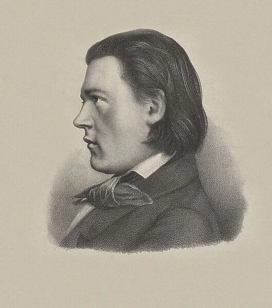 Portrait of the organist and composer Theodor Kirchner (1823-1903). Creator: Stäbli, Diethelm Rudolf (1812-1868)