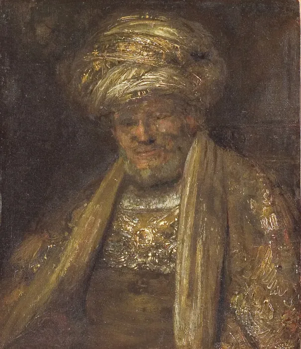 Framed Print : Portrait of an Oriental Man, 1660. Creator: Aert de Gelder Framed Print : Portrait of an Oriental Man, 1660. Creator: Aert de Gelder