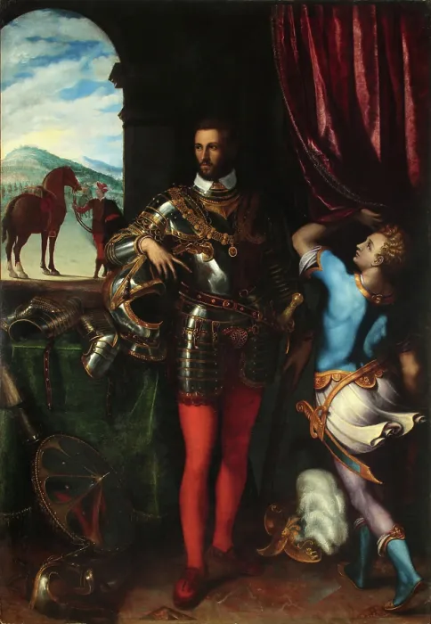 Framed Print : Portrait of Ottavio Farnese (1524-1586), Duke of Parma and Piacenza, 1551-1554. Creator: Campi, Giulio (1507-1573) Framed Print : Portrait of Ottavio Farnese (1524-1586), Duke of Parma and Piacenza, 1551-1554. Creator: Campi, Giulio (1507-1573)