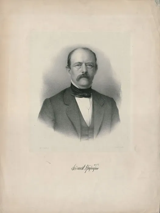 Framed Print : Portrait of Otto von Bismarck (1815-1898), 1860. Creator: Anonymous Framed Print : Portrait of Otto von Bismarck (1815-1898), 1860. Creator: Anonymous