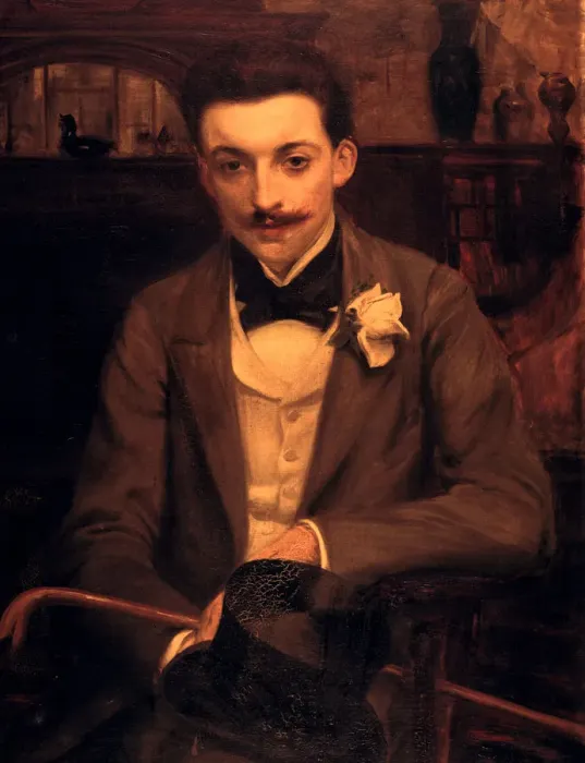 Framed Print : Portrait of P. Louys, c1861-1942. Artist: Jacques Emile Blanche Framed Print : Portrait of P. Louys, c1861-1942. Artist: Jacques Emile Blanche