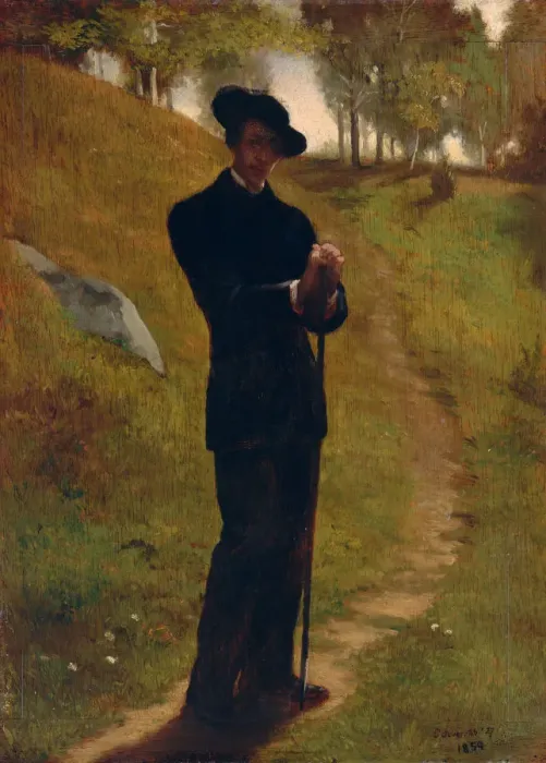 Framed Print : Portrait of the Painter, 1859. Creator: John La Farge Framed Print : Portrait of the Painter, 1859. Creator: John La Farge