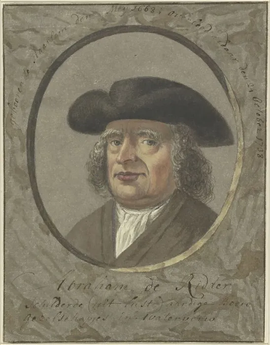 Framed Print : Portrait of the painter Abraham de Ridder, 1678-c.1788. Creator: Anon Framed Print : Portrait of the painter Abraham de Ridder, 1678-c.1788. Creator: Anon