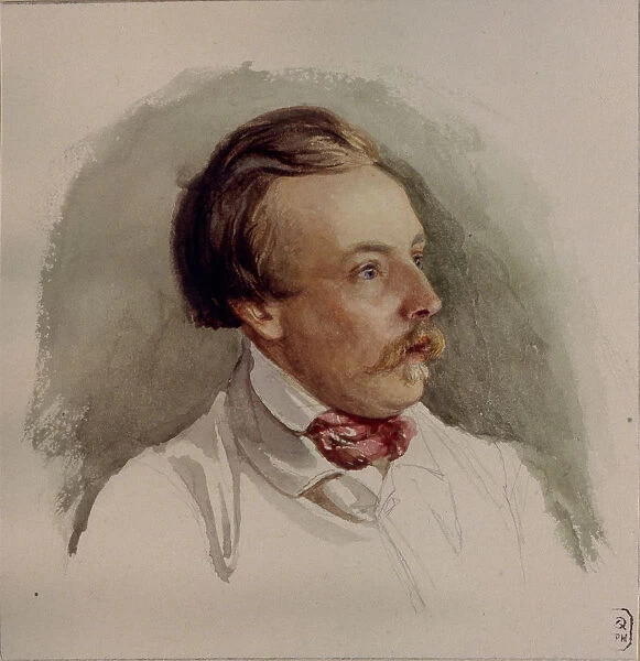 Portrait of the painter Alexander von Kotzebue (1815-1889), 1840s. Artist: Reutern, Gerhard Wilhelm, von (1794-1865)