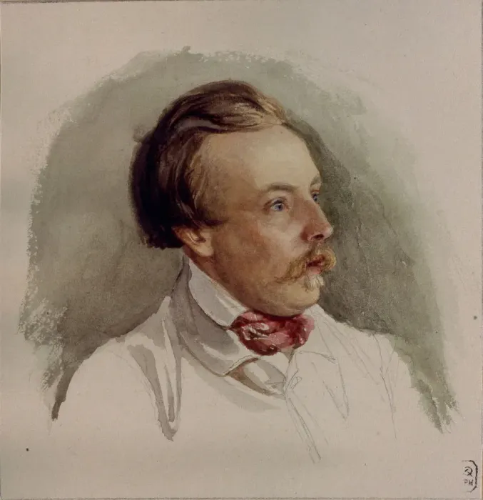 Framed Print : Portrait of the painter Alexander von Kotzebue (1815-1889), 1840s. Artist: Reutern, Gerhard Wilhelm, von (1794-1865) Framed Print : Portrait of the painter Alexander von Kotzebue (1815-1889), 1840s. Artist: Reutern, Gerhard Wilhelm, von (1794-1865)
