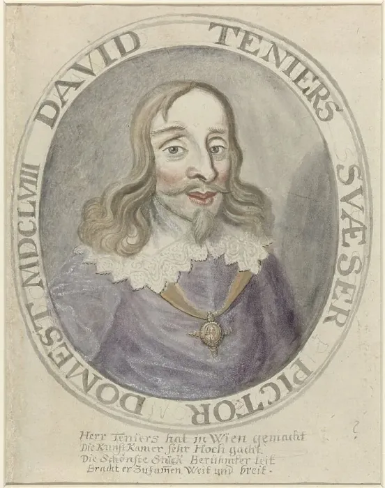 Framed Print : Portrait of the painter David Teniers the Younger, c.1658. Creator: Anon Framed Print : Portrait of the painter David Teniers the Younger, c.1658. Creator: Anon