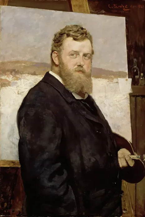 Framed Print : Portrait of the Painter Frits Thaulow, 1881. Creator: Christian Krohg Framed Print : Portrait of the Painter Frits Thaulow, 1881. Creator: Christian Krohg