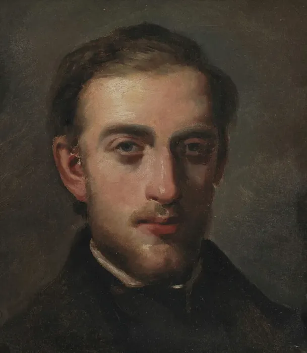 Framed Print : Portrait of the Painter Fritz Melbye (1826-69), 1857-1858. Creator: Camille Pissarro Framed Print : Portrait of the Painter Fritz Melbye (1826-69), 1857-1858. Creator: Camille Pissarro