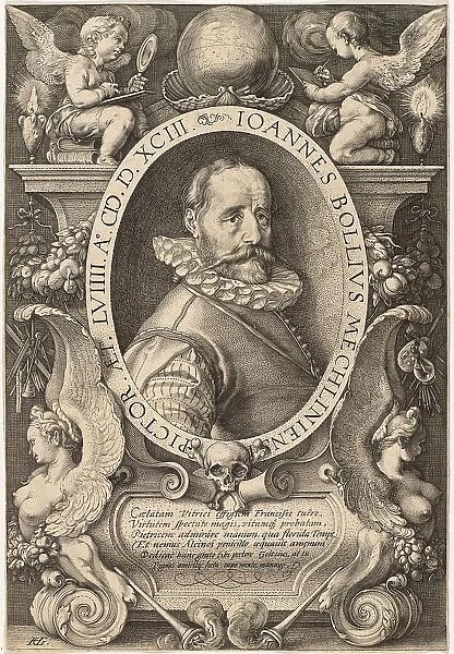 Portrait of the painter Hans Bol (1534-1593), 1593. Creator: Goltzius, Hendrick (1558-1617)