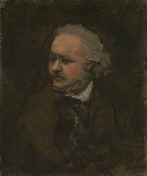 Portrait of the painter Honore Daumier (1808-1879), c. 1876. Artist: Daubigny, Charles-Francois (1817-1878)