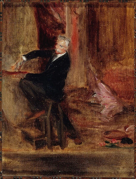 Portrait of the painter Jules Cheret (1836-1933), in his studio, c1892. Creator: Jacques Emile Blanche