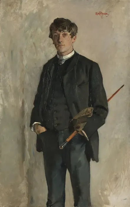 Framed Print : Portrait of the Painter Kalle Lochen, 1885. Creator: Eilif Peterssen Framed Print : Portrait of the Painter Kalle Lochen, 1885. Creator: Eilif Peterssen