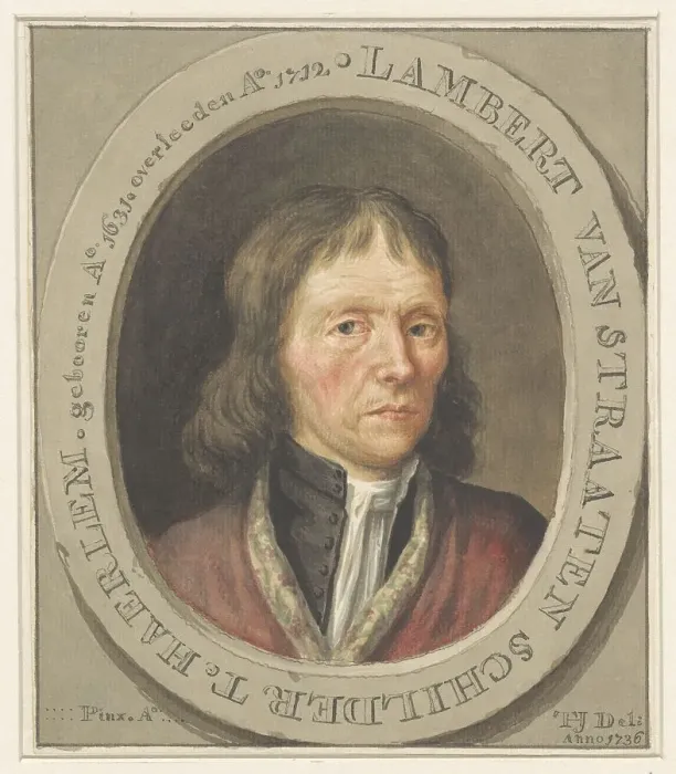 Framed Print : Portrait of the painter Lambert van Straaten, 1736. Creator: Tako Hajo Jelgersma Framed Print : Portrait of the painter Lambert van Straaten, 1736. Creator: Tako Hajo Jelgersma