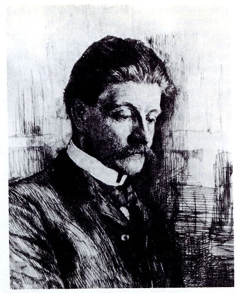 Portrait of the painter Mikhail Aleksandrovich Vrubel (1856-1910), 1900s. Artist: Mate (Mathe), Vasily Vasilyevich (1856-1917)