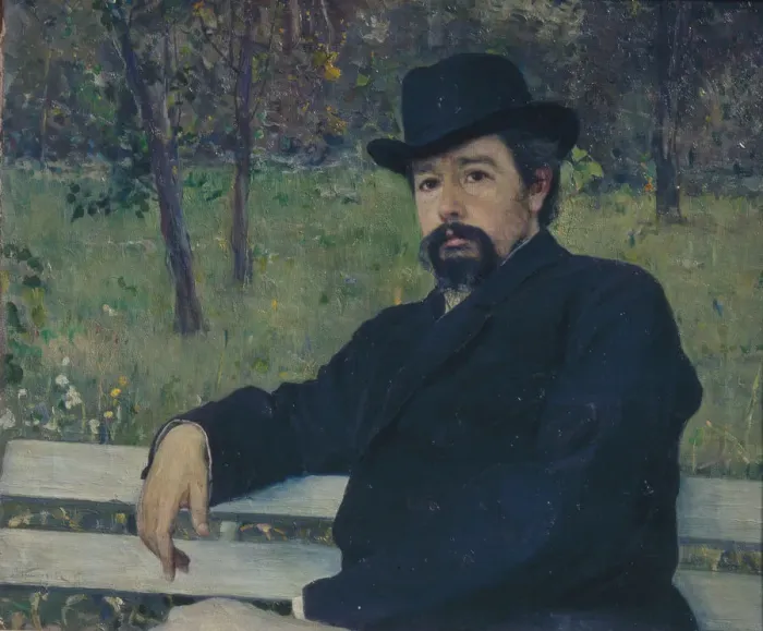 Framed Print : Portrait of the painter Nikolai Alexandrovich Yaroshenko (1846-1898), 1897. Artist: Nesterov, Mikhail Vasilyevich (1862-1942)