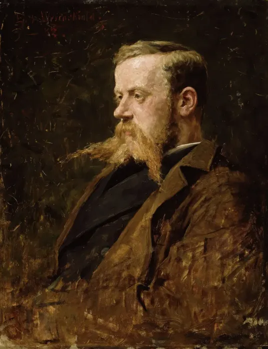 Framed Print : Portrait of the Painter Nikolai Ulfsten, 1882. Creator: Erik Werenskiold Framed Print : Portrait of the Painter Nikolai Ulfsten, 1882. Creator: Erik Werenskiold
