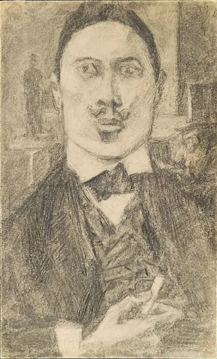 Framed Print : Portrait of the painter Nikolay Sapunov (1880-1912), 1912. Artist: Bromirsky, Pyotr Ignatyevich (1886-1920) Framed Print : Portrait of the painter Nikolay Sapunov (1880-1912), 1912. Artist: Bromirsky, Pyotr Ignatyevich (1886-1920)