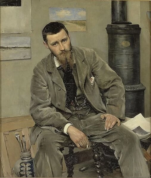 Portrait of the Painter Nils Kreuger, 1883. Creator: Sven Richard Bergh