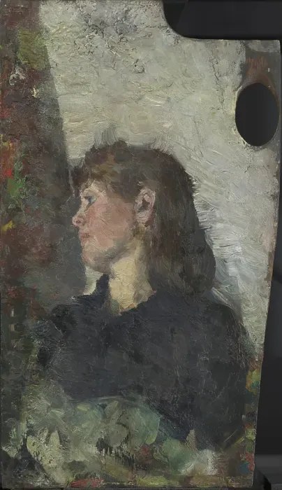 Framed Print : Portrait of the Painter Oda Krohg, c1885. Creator: Christian Krohg Framed Print : Portrait of the Painter Oda Krohg, c1885. Creator: Christian Krohg