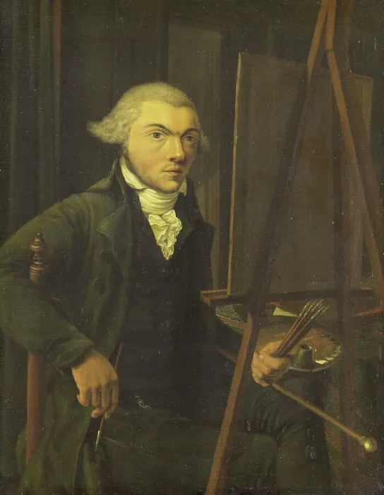 Framed Print : Portrait of a Painter, probably Harmanus Uppink, 1785-1791. Creator: Willem Uppink Framed Print : Portrait of a Painter, probably Harmanus Uppink, 1785-1791. Creator: Willem Uppink