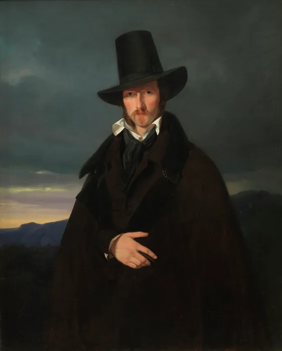 Framed Print : Portrait of the painter Wilhelm von Kaulbach, 1832. Creator: Bendz, Wilhelm (1804-1832) Framed Print : Portrait of the painter Wilhelm von Kaulbach, 1832. Creator: Bendz, Wilhelm (1804-1832)