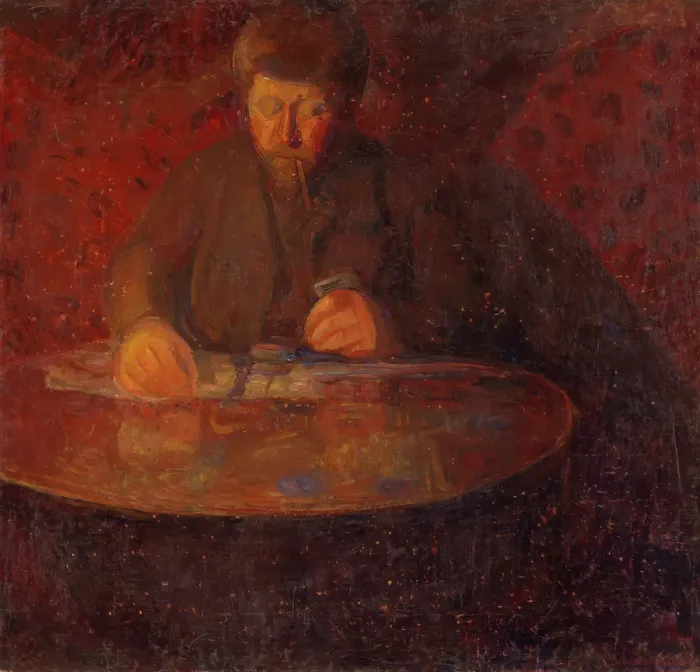 Framed Print : Portrait of the Painter Wilhelm Wetlesen, probably 1907. Creator: Thorvald Erichsen Framed Print : Portrait of the Painter Wilhelm Wetlesen, probably 1907. Creator: Thorvald Erichsen