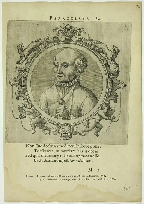 Framed Print : Portrait of Paracelsus, published 1574. Creators: Unknown, Johannes Sambucus Framed Print : Portrait of Paracelsus, published 1574. Creators: Unknown, Johannes Sambucus