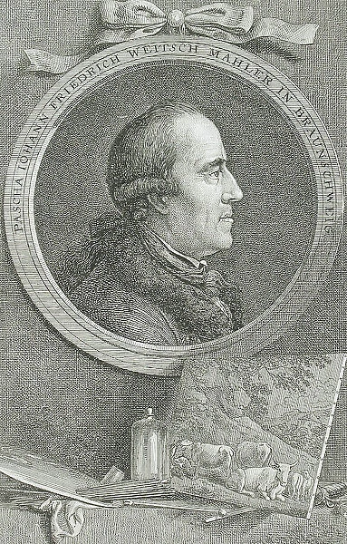 Portrait of Pascha Johann Friedeich Weitsch Mahler in Braunschweig, 1776. Creator: Daniel Nikolaus Chodowiecki