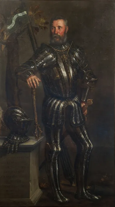 Framed Print : Portrait of Pase Guarienti, 1556. Creator: Flacco, Orlando (1527-1593) Framed Print : Portrait of Pase Guarienti, 1556. Creator: Flacco, Orlando (1527-1593)