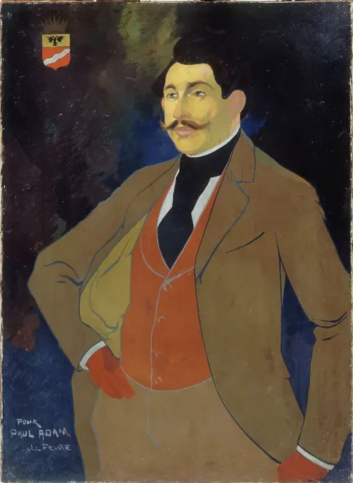 Framed Print : Portrait of Paul Adam (1862-1920), writer, c1900. Creator: Georges de Feure Framed Print : Portrait of Paul Adam (1862-1920), writer, c1900. Creator: Georges de Feure