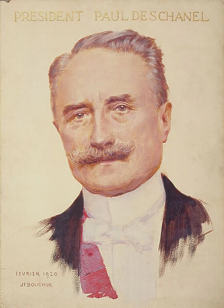 Portrait of Paul Deschanel (1855-1922), President of the Republic, 1920. Creator: Joseph Felix Bouchor