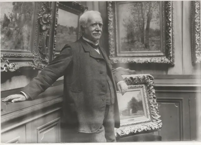 Framed Print : Portrait of Paul Durand-Ruel (1831-1922) in his gallery, c. 1910 Framed Print : Portrait of Paul Durand-Ruel (1831-1922) in his gallery, c. 1910