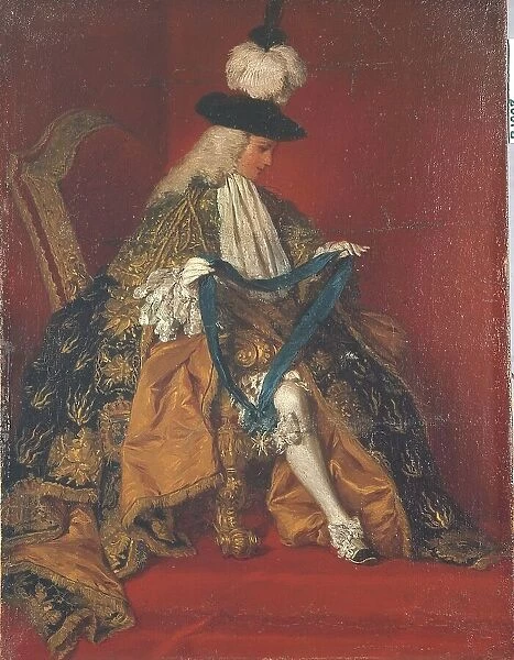 Portrait of Paul-Hippolyte de Beauvillier, Duke of Saint-Aignan (1684-1776). between 1737 and 1749. Creator: Pierre Subleyras
