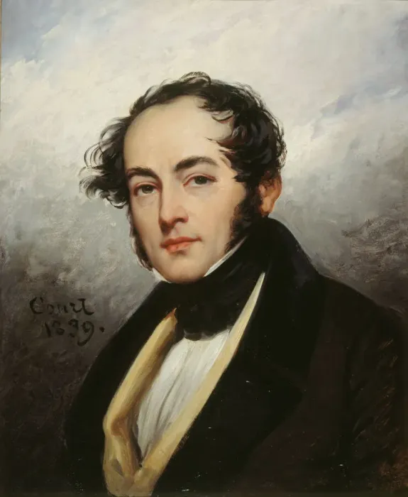 Framed Print : Portrait of Paul de Kock (1793-1871), 1839. Creator: Court Framed Print : Portrait of Paul de Kock (1793-1871), 1839. Creator: Court