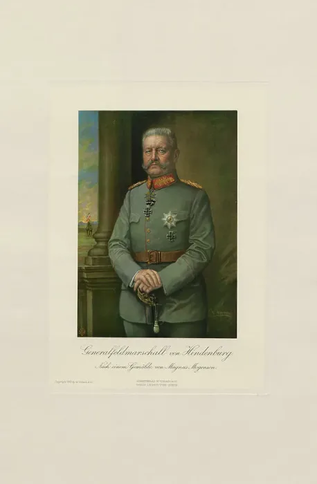 Framed Print : Portrait of Paul von Hindenburg (1847-1934), 1915. Creator: Mogensen, Magnus (active ca 1907-1915) Framed Print : Portrait of Paul von Hindenburg (1847-1934), 1915. Creator: Mogensen, Magnus (active ca 1907-1915)