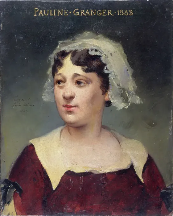 Framed Print : Portrait of Pauline Granger (1833-1913), member of the Comédie-Française, 1883. Creator: Louise Abbema Framed Print : Portrait of Pauline Granger (1833-1913), member of the Comédie-Française, 1883. Creator: Louise Abbema