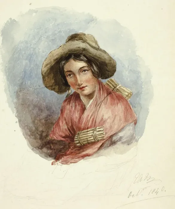 Framed Print : Portrait of Peasant Woman, October 1840. Creator: Elizabeth Murray Framed Print : Portrait of Peasant Woman, October 1840. Creator: Elizabeth Murray