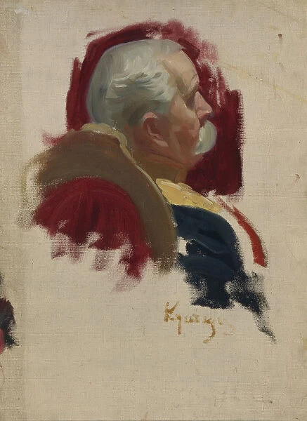 Portrait of Peter Alexandrovich Saburov (1835-1918), 1902-1903. Artist: Kustodiev, Boris Michaylovich (1878-1927)