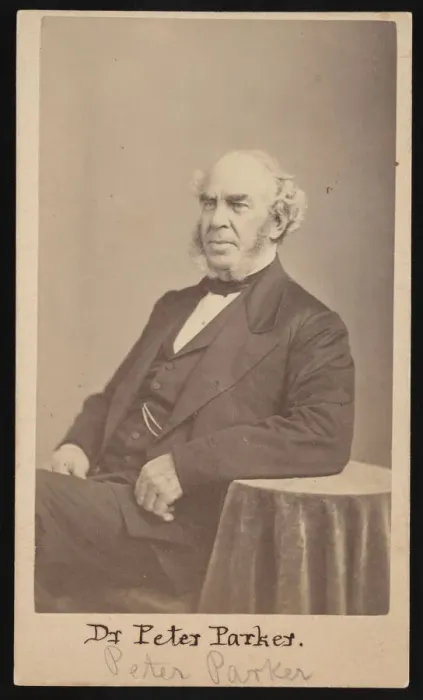 Framed Print : Portrait of Peter Parker (1804-1888), 1869. Creator: Augustus Marshall Framed Print : Portrait of Peter Parker (1804-1888), 1869. Creator: Augustus Marshall
