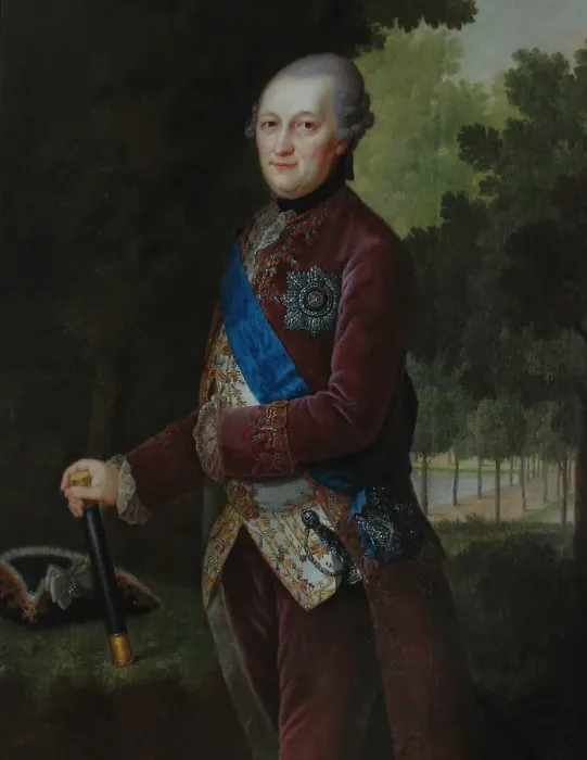 Framed Print : Portrait of Peter von Biron (1724-1800), Duke of Courland and Semigallia, 1781. Artist: Barisien, Friedrich Hartmann (1724-1796) Framed Print : Portrait of Peter von Biron (1724-1800), Duke of Courland and Semigallia, 1781. Artist: Barisien, Friedrich Hartmann (1724-1796)