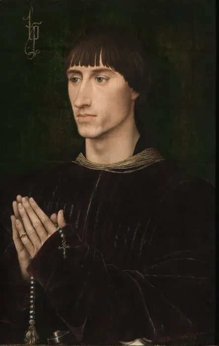 Framed Print : Portrait of Philip I de Croy (1435?1511), ca 1460. Artist: Weyden, Rogier, van der (ca. 1399-1464) Framed Print : Portrait of Philip I de Croy (1435?1511), ca 1460. Artist: Weyden, Rogier, van der (ca. 1399-1464)