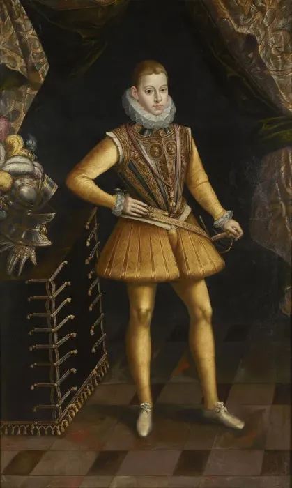 Framed Print : Portrait of Philip III (1578-1621), King of Spain and Portugal, Between 1598 and 1620. Artist: Succa, Antoine de (before 1567-1620) Framed Print : Portrait of Philip III (1578-1621), King of Spain and Portugal, Between 1598 and 1620. Artist: Succa, Antoine de (before 1567-1620)