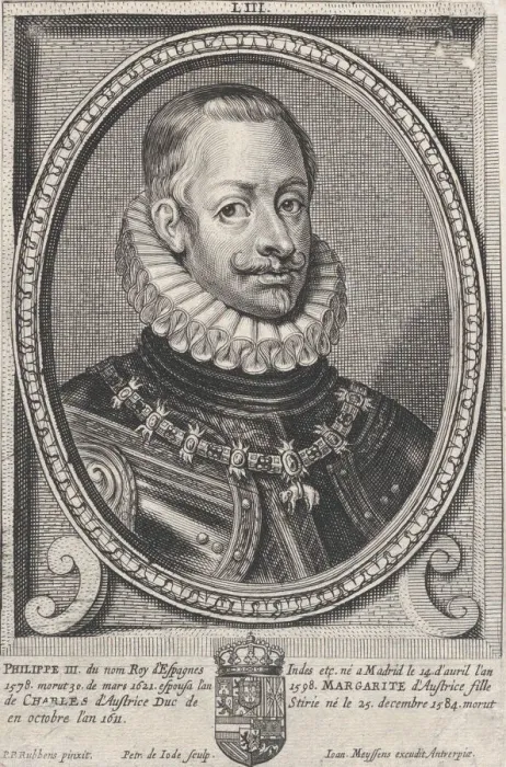 Framed Print : Portrait of Philip III, King of Spain, ca. 1650. Creator: Pieter de Jode II Framed Print : Portrait of Philip III, King of Spain, ca. 1650. Creator: Pieter de Jode II