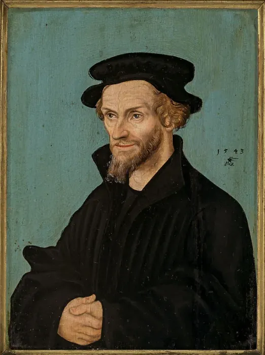 Framed Print : Portrait of Philip Melanchthon (1497-1560), 1543. Creator: Cranach, Lucas, the Elder (1472-1553)
