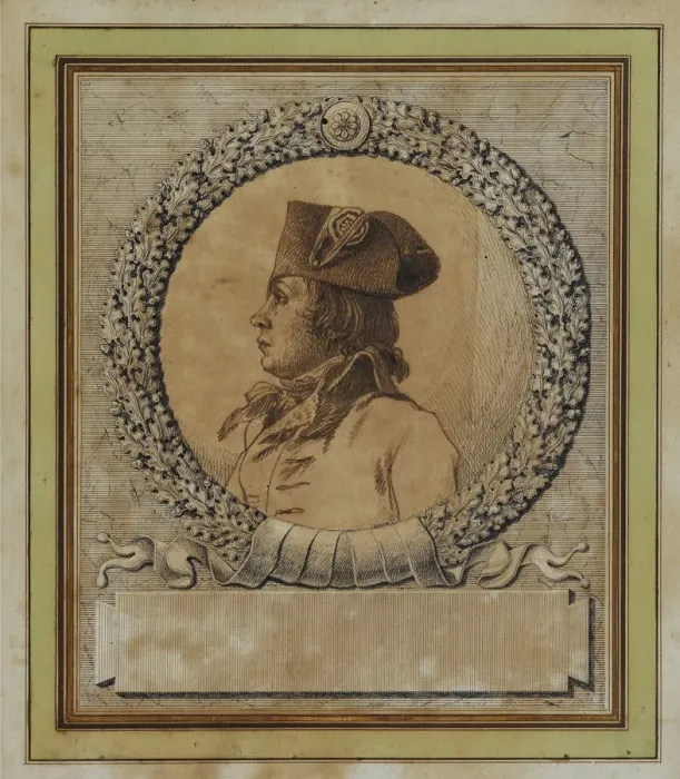 Framed Print : Portrait of Philippe-Francois-Joseph Le Bas (1762-1794), c. 1793. Artist: David, Jacques Louis (1748-1825) Framed Print : Portrait of Philippe-Francois-Joseph Le Bas (1762-1794), c. 1793. Artist: David, Jacques Louis (1748-1825)